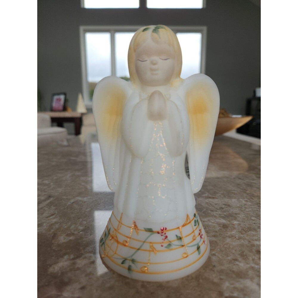 Fenton, Angel Harmony Bell, Hand Painted And Signed, 6 "